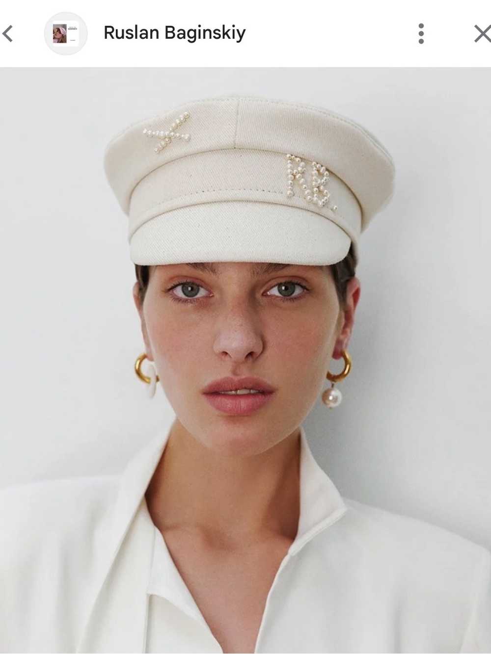 Ruslan Baginskiy Baker Boy Hat - Cream SIZE M